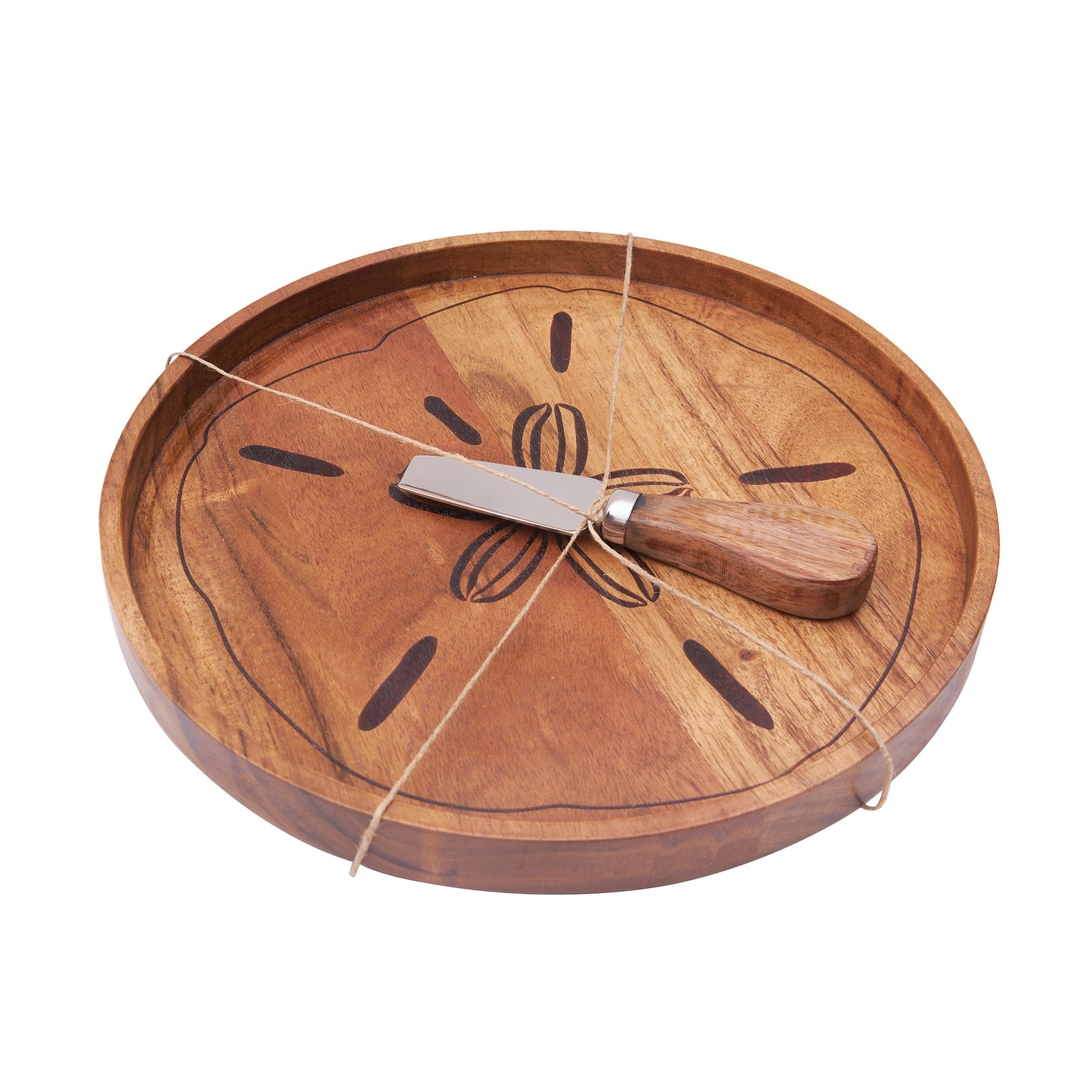 C&F Home - Coastal Sand Dollar Charcuterie Serving Board with Spreader
