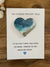 Flow Art Studios - Ocean Pocket Hug Card w/ Sand and Resin Heart