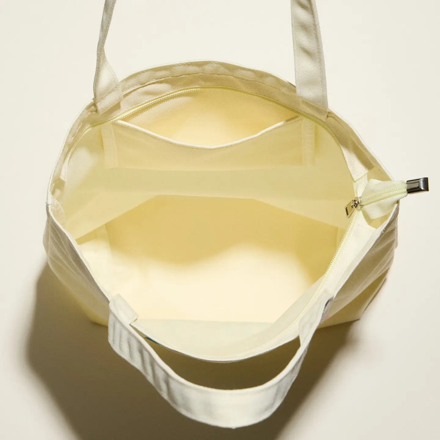 The Beach Club Canvas Tote Bag with Zip Closure