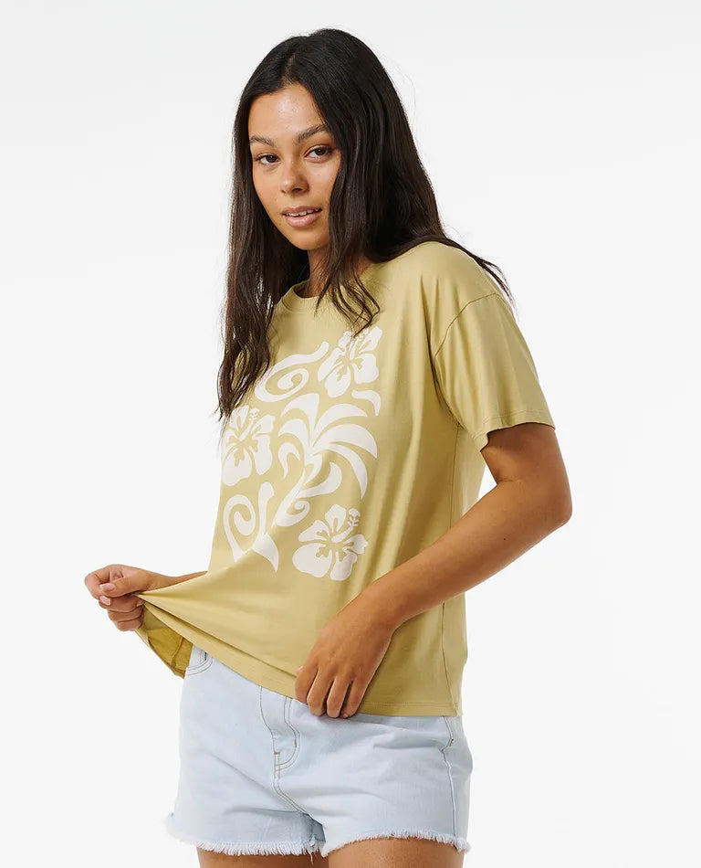 Rip Curl - Aloha Relaxed Tee - Light Olive