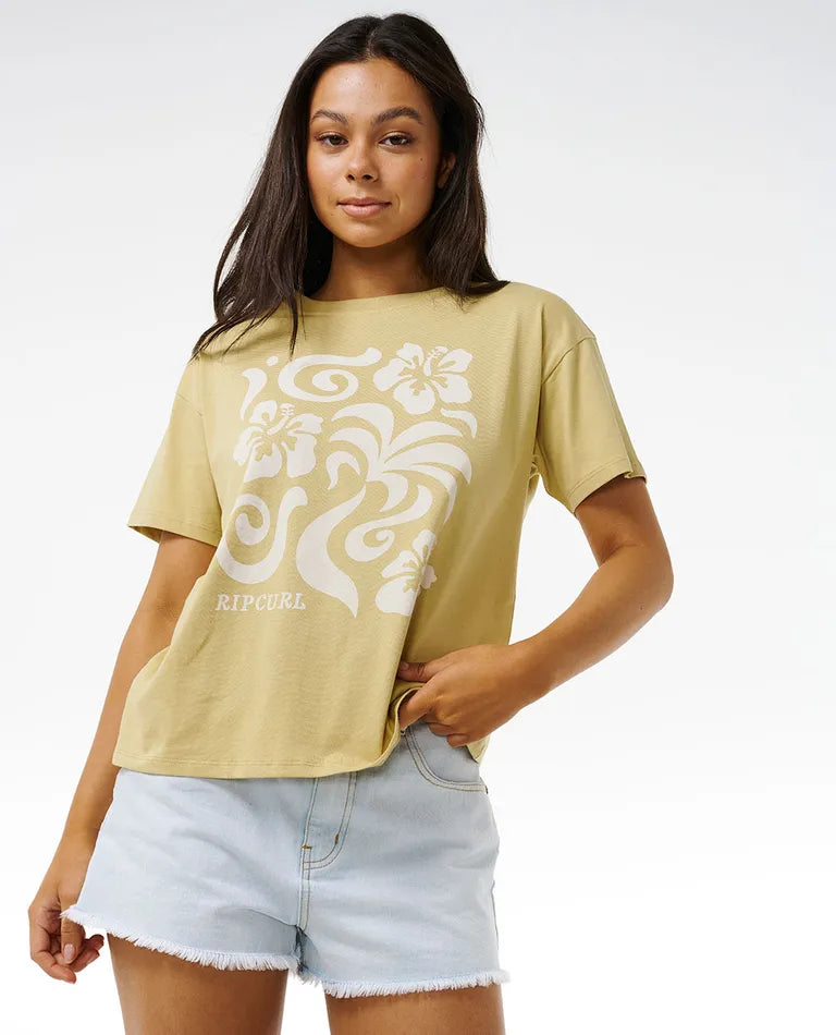 Rip Curl - Aloha Relaxed Tee - Light Olive