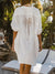 Casual Coconut Tree Print Beach Bikini Cover-Up - White