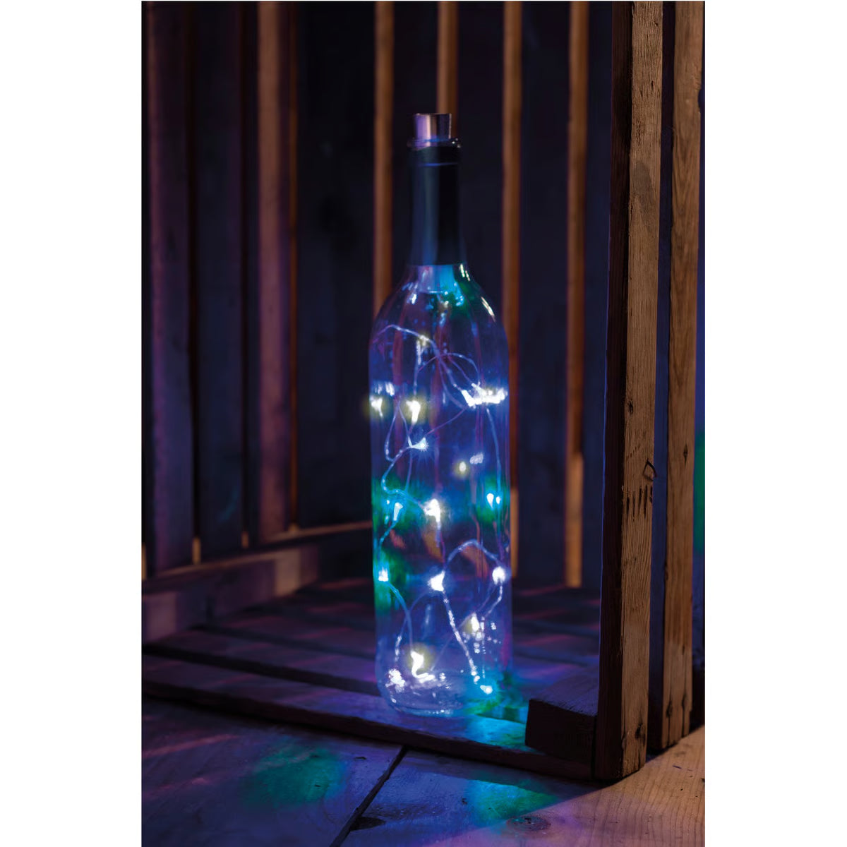 Wine Bottle Lights - Beach Blues