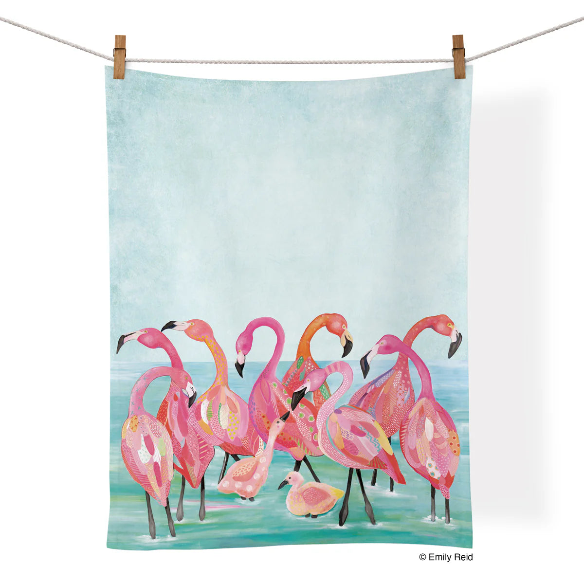 Werkshoppe - Flamingo Beach Cotton Tea Towel