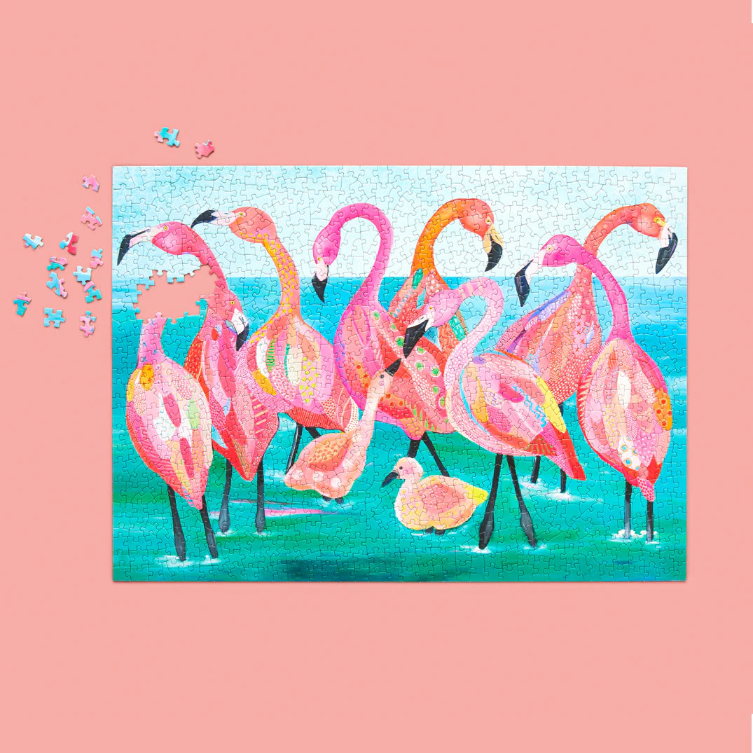 Werkshoppe - Flamingo Beach 1000 Piece Jigsaw Puzzle