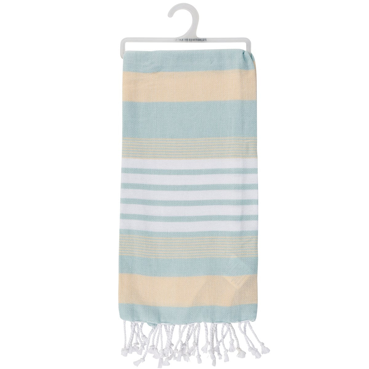 Primitives By Kathy - Beach Is My Happy Place Striped Kitchen Towel(Add-On)
