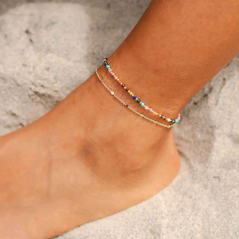 Lotus & Luna - Master Healer 2mm Metal Accent Healing Anklet