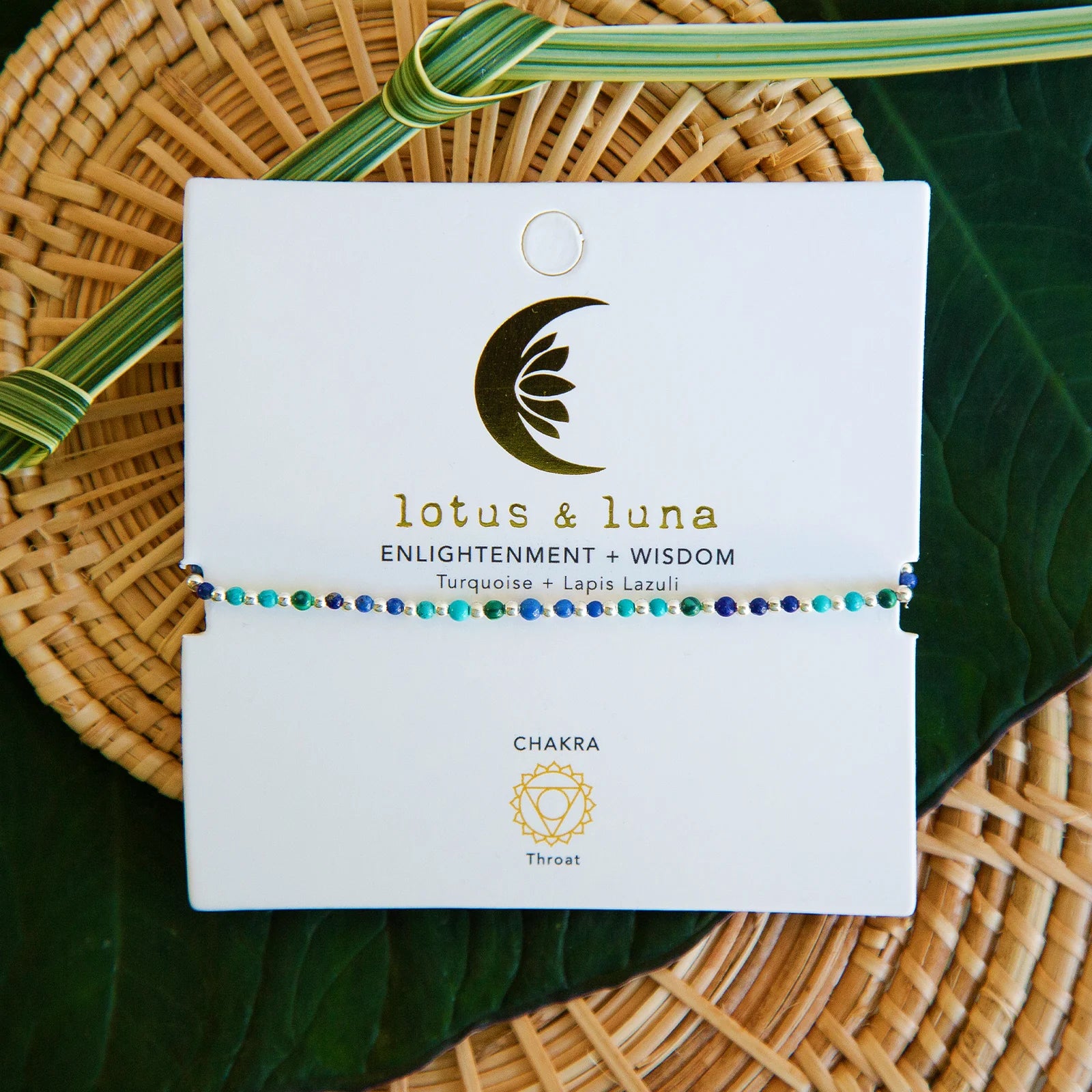 Lotus & Luna - Enlightenment + Wisdom Healing 2mm Anklet