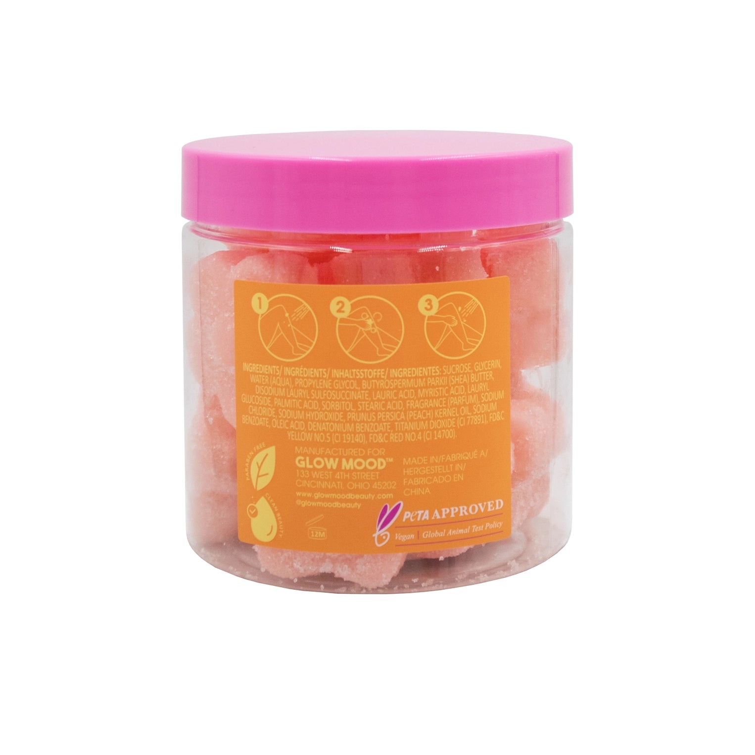 Glow Mood - Peach and Mint Exfoliating Sugar Scrubbies
