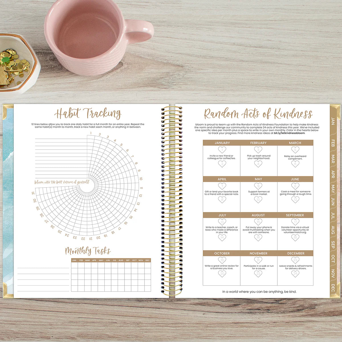 Bloom - 2026 Vision Planner, 7.5" x 9", Ocean Oasis