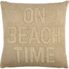 On Beach Time Knobby Pillow