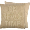 On Beach Time Knobby Pillow