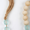 Wood And Sea Glass Garland