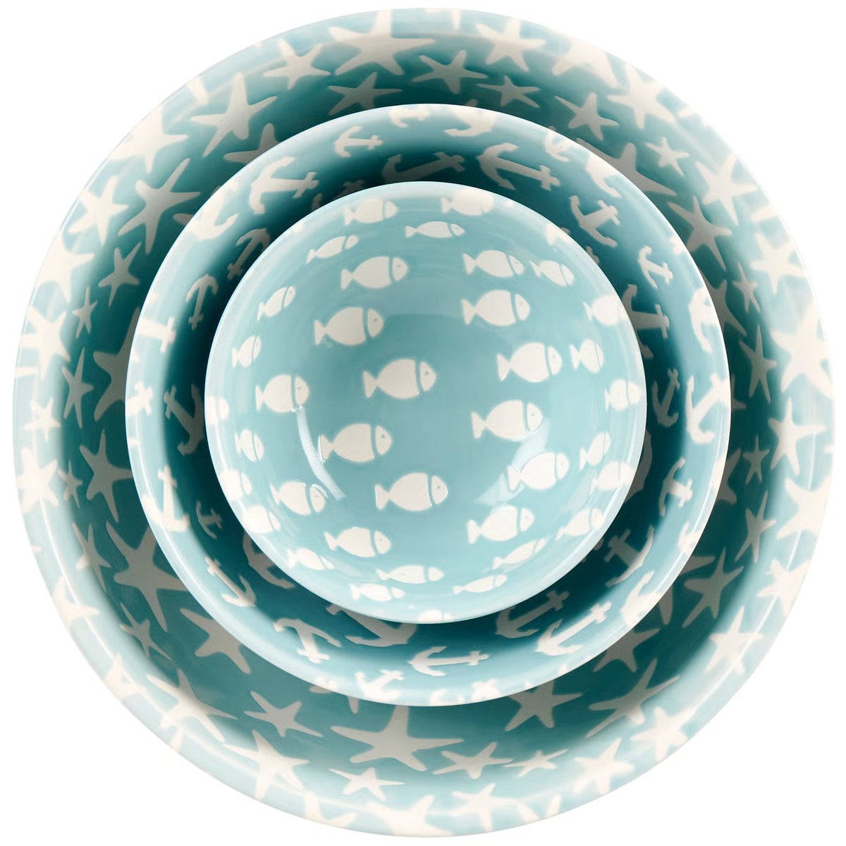Blue Ocean Bowl Set