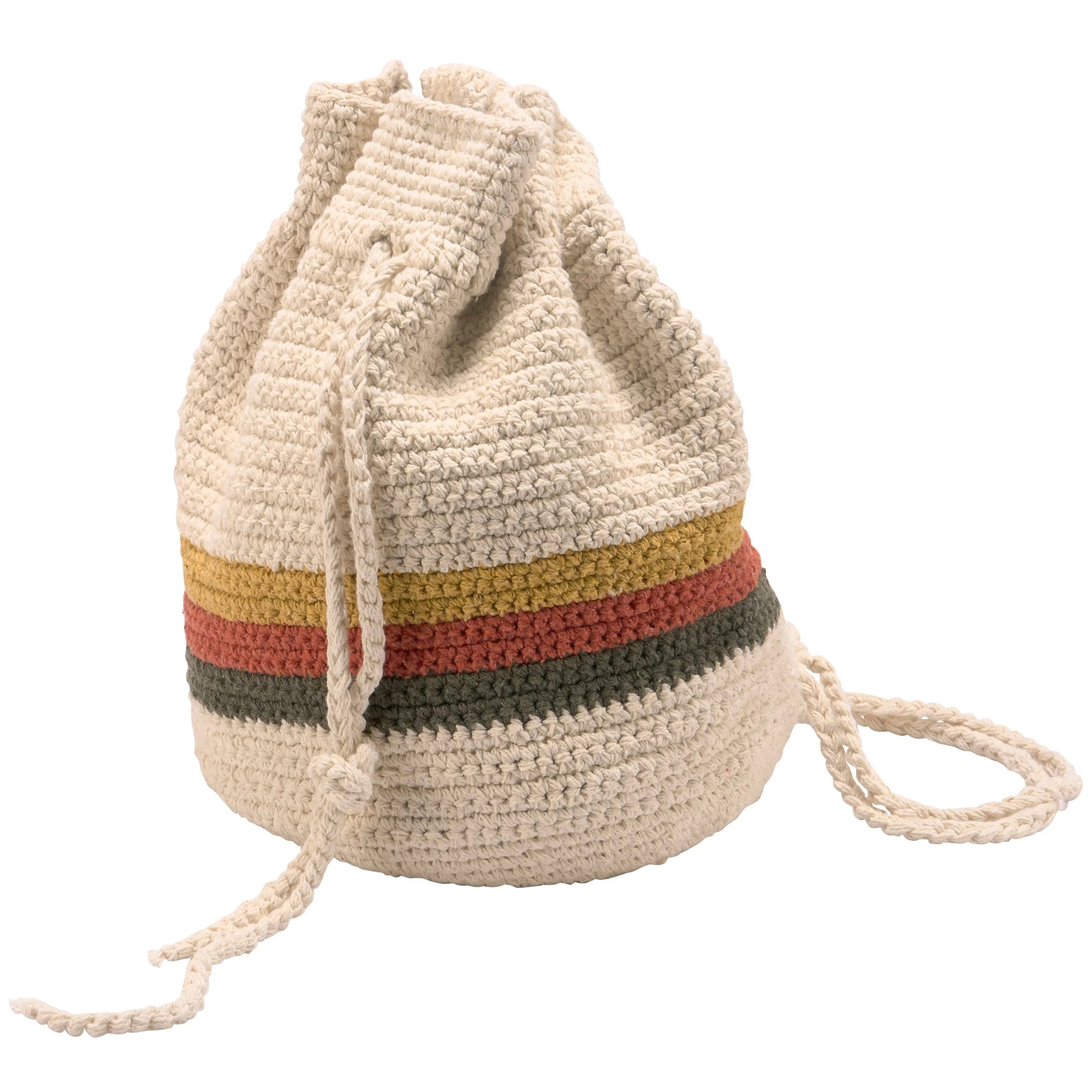 Boho Stripe Drawstring Bag