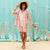 RockFlowerPaper - Gemma Pink Blu Cotton Pintuck Beach Cover Up (Add-On)