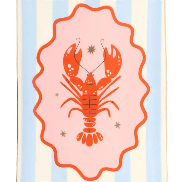 Something Different - Striped Lobster Coastal Trinket Dish