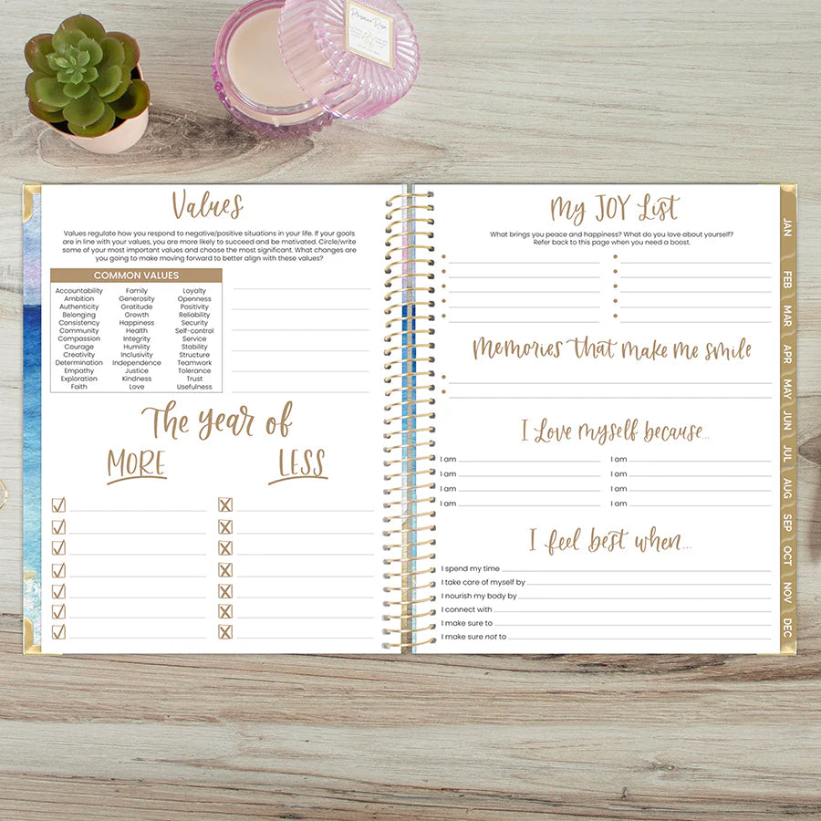 Bloom - 2026 Hard Cover Planner, 8.5" x 11", Coastal Calm