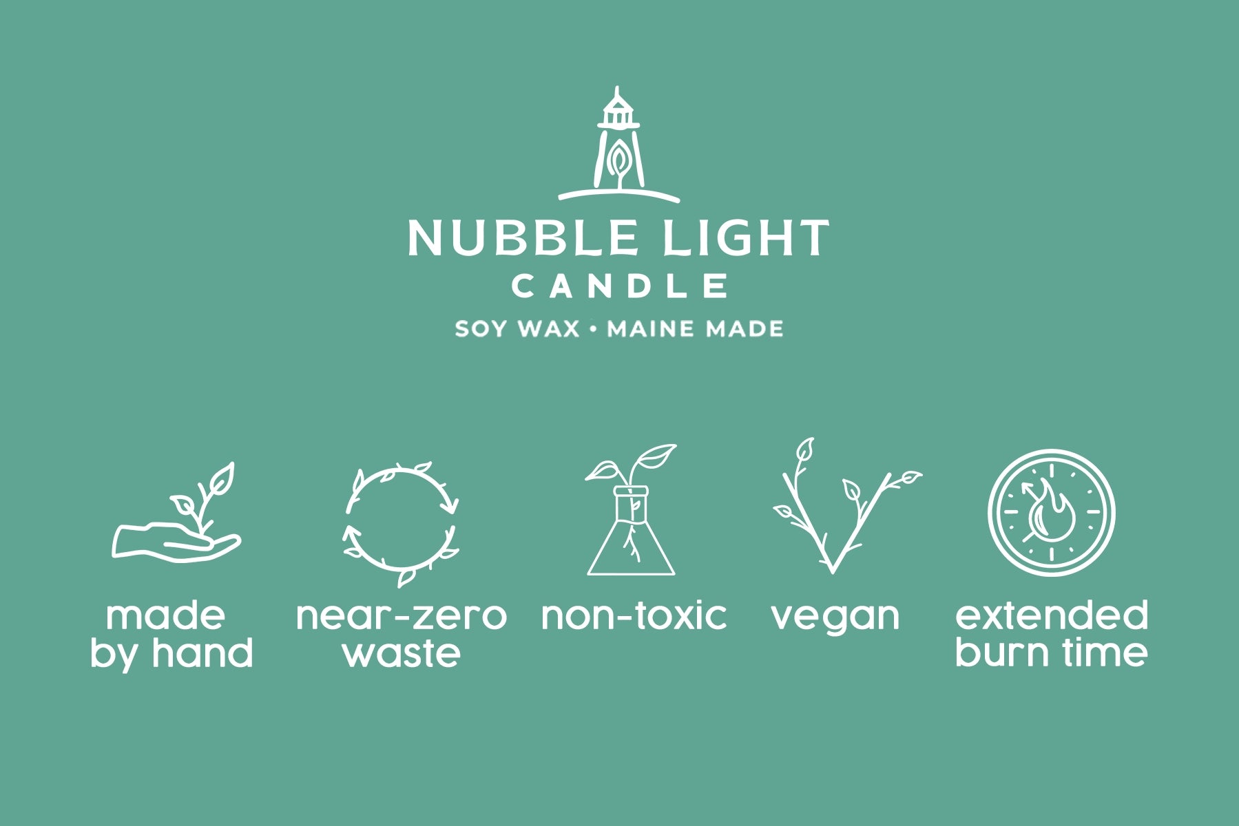 Nubble Light Candle - Salty Surf 8oz. Scented Soy Candle