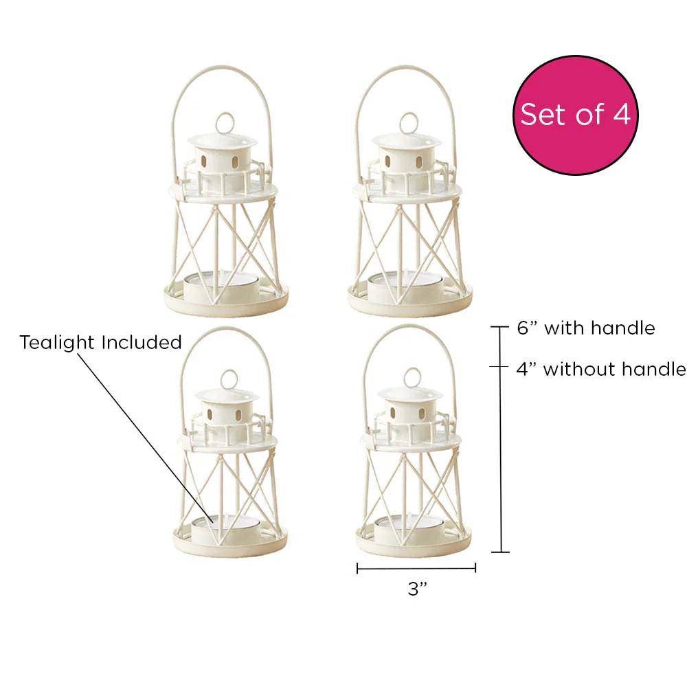 Kate Aspen - By the Sea Lighthouse Tealight Holder Lantern (Set of 4) (Add-On)