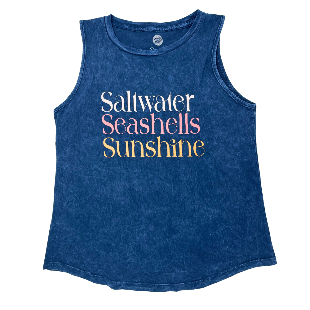 Beachly - Salt & Shells Tank - Mineral Navy