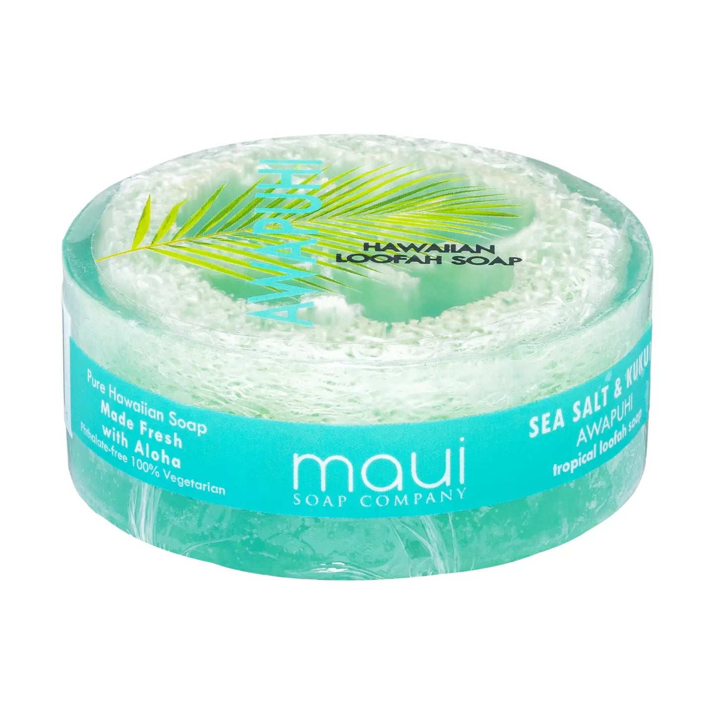 Maui Soap Co - Awapuhi Sea Salt & Kukui Exfoliating Loofah Soap 4.75oz