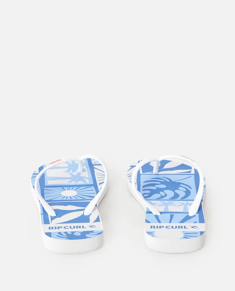 Rip Curl - Santorini Sun Bloom Open Toe Sandal - Blue (Add-On)