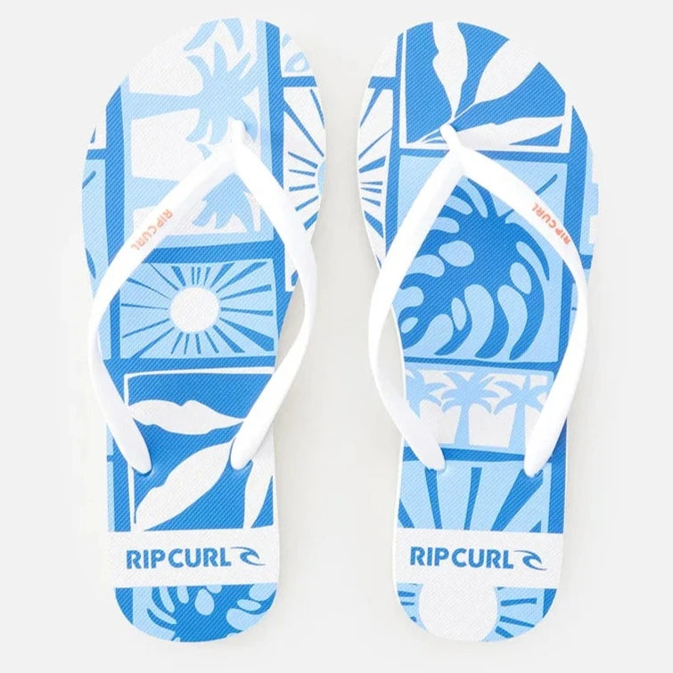 Rip Curl - Santorini Sun Bloom Open Toe Sandal - Blue (Add-On)