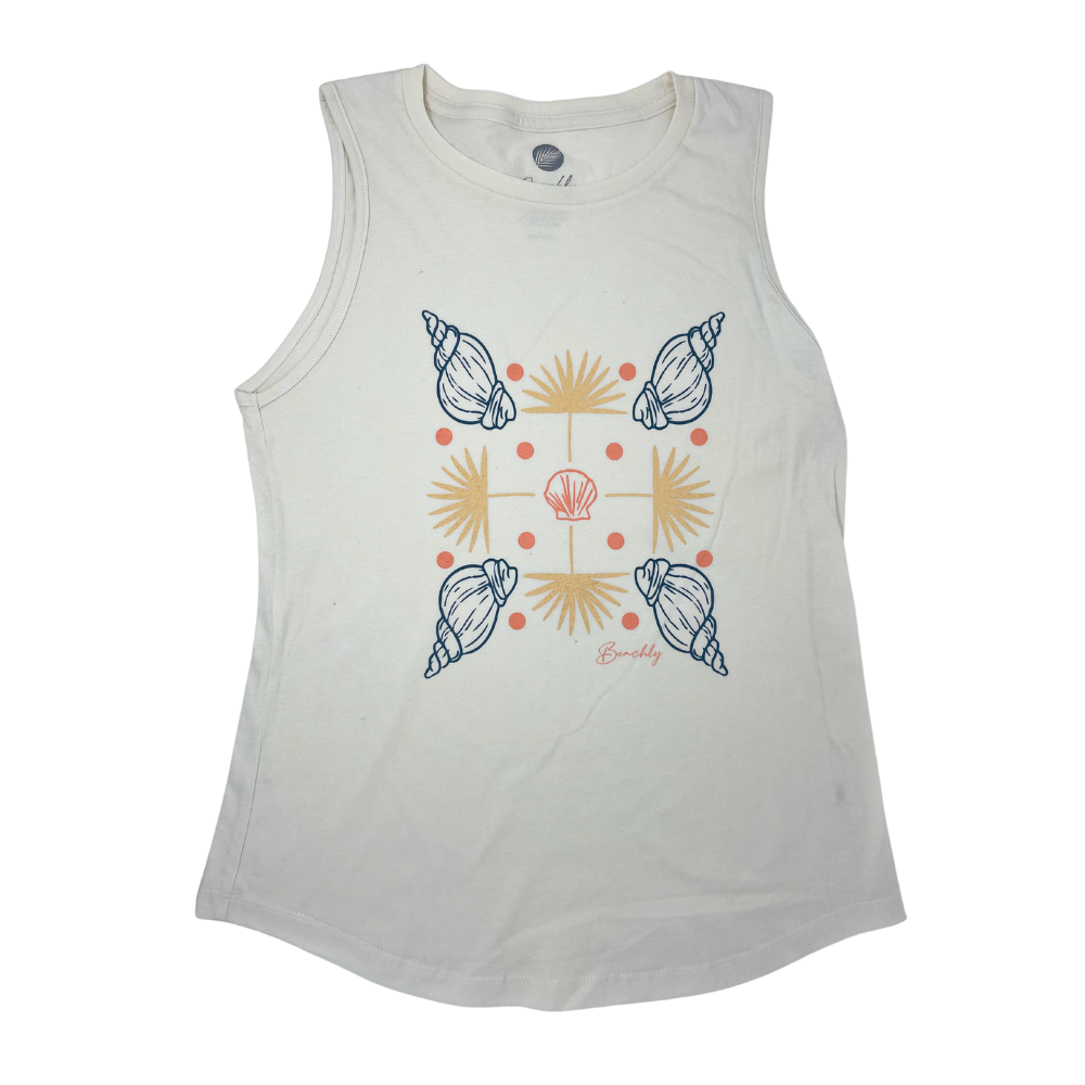 Beachly - Palmera Tank - White Wash