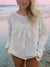 Palm Open-Knit Cover Up Long Sleeve Beach Sweater - Beige