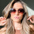Diff Eyewear - Jane Sunglasses - Gold Brown Gradient Sharp