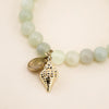 Freshwater Curated Goods - Conch Shell Charm Bracelet in Natural Jade