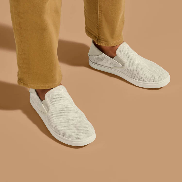 Olukai - Pehuea Women’s Breathable Slip-On Shoes - Puka/White (Add-On)