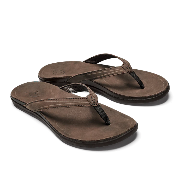 Olukai - ‘Aukai Women’s Everyday Leather Sandals - Dark Java (Add-On)