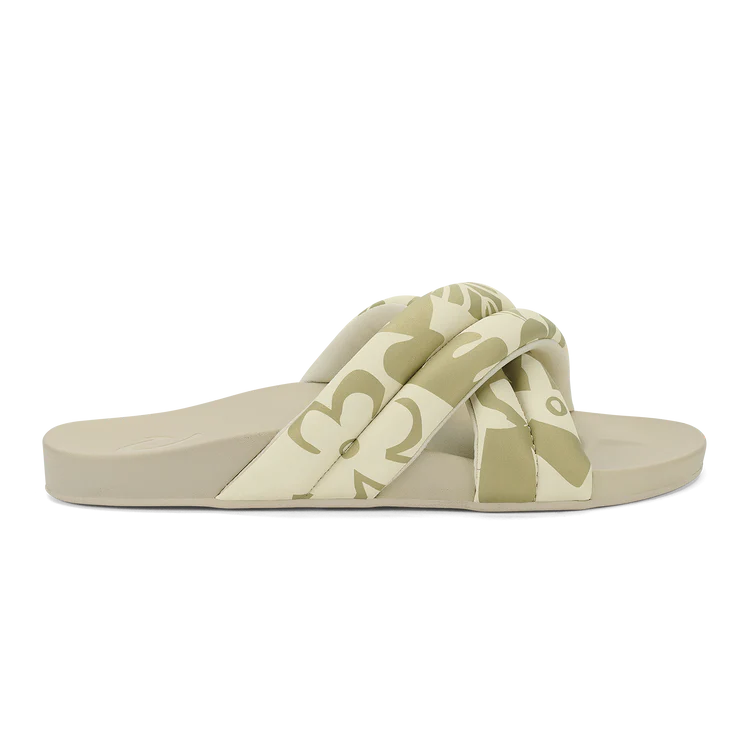 Olukai - Hila Women’s Puffy Slide Sandals - Bubbly/Puka (Add-On)