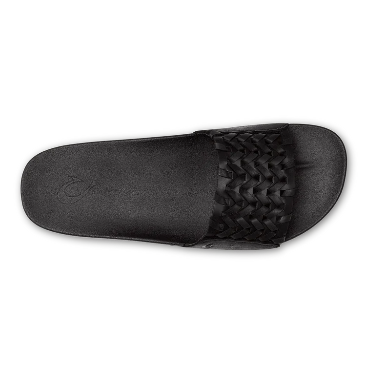 Olukai - Kāmola Women’s Woven Slide Sandals - Black