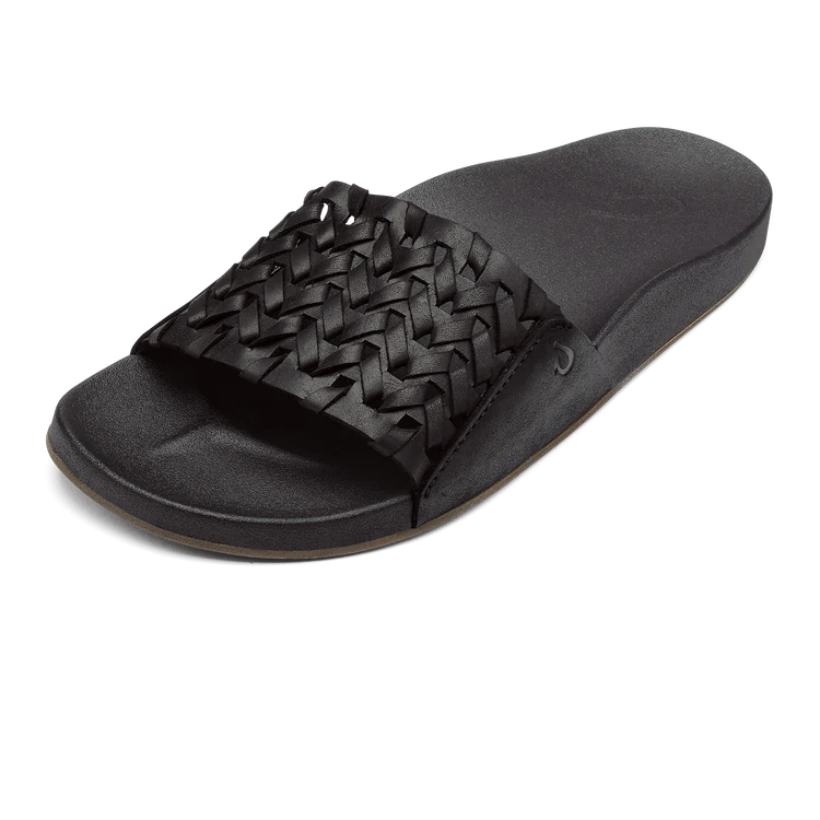 Olukai - Kāmola Women’s Woven Slide Sandals - Black (Add-On)