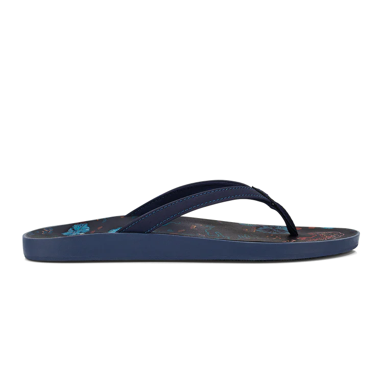 Olukai - Puawe Women’s Cushioned Beach Sandals - Midnight Navy / Barrier Reef (Add-On)