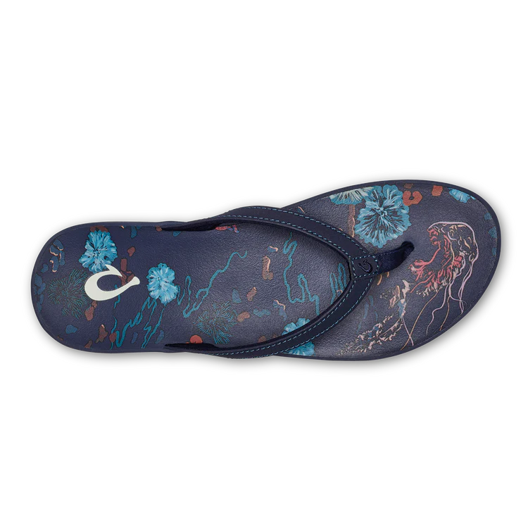 Olukai - Puawe Women’s Cushioned Beach Sandals - Midnight Navy / Barrier Reef (Add-On)