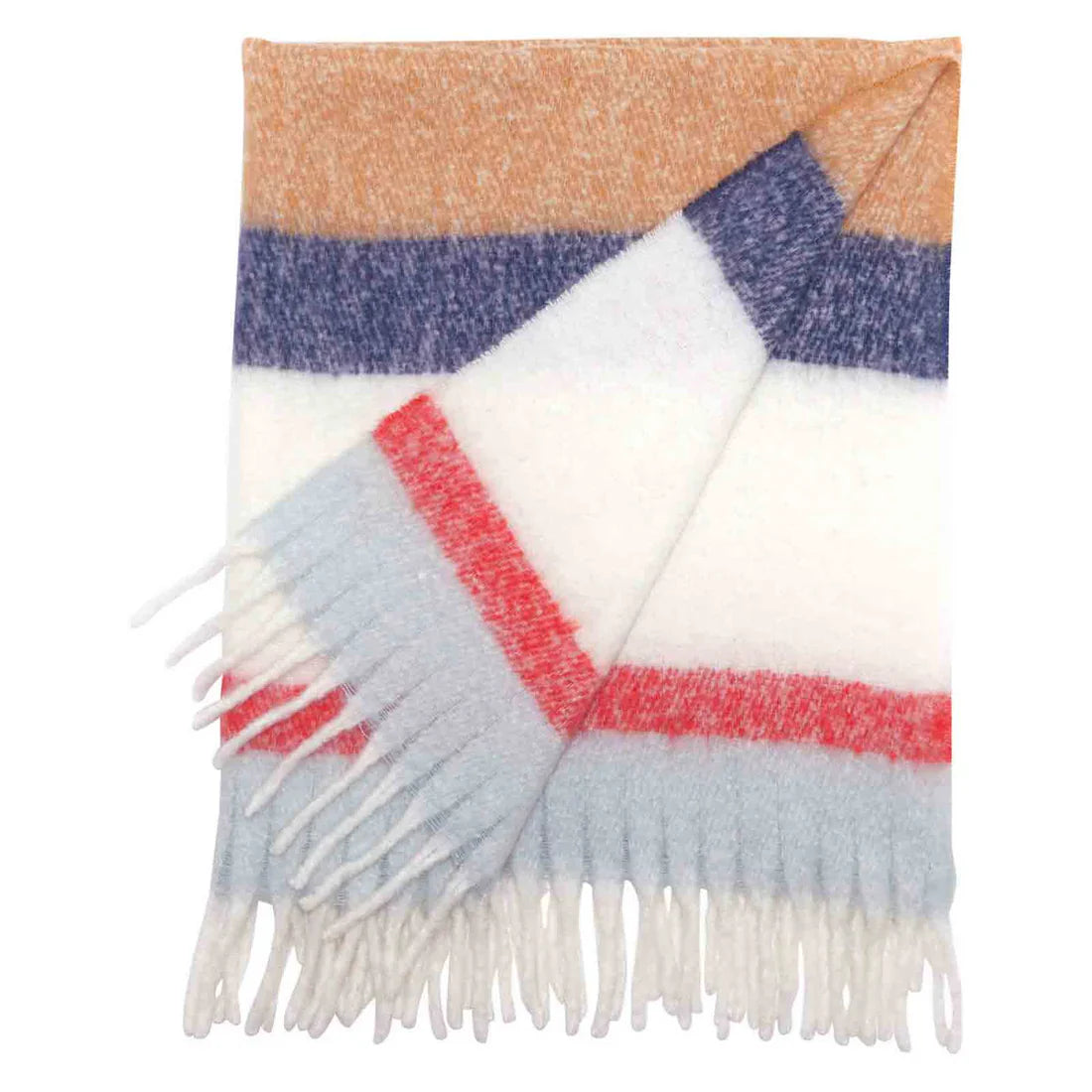 RockFlowerPaper - Navy Tan Cuddle Throw Blanket
