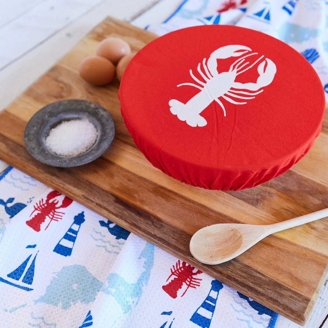 RockFlowerPaper - Coastal Blu Kitchen Food Storage Covers - Set of 3 (Add-On)