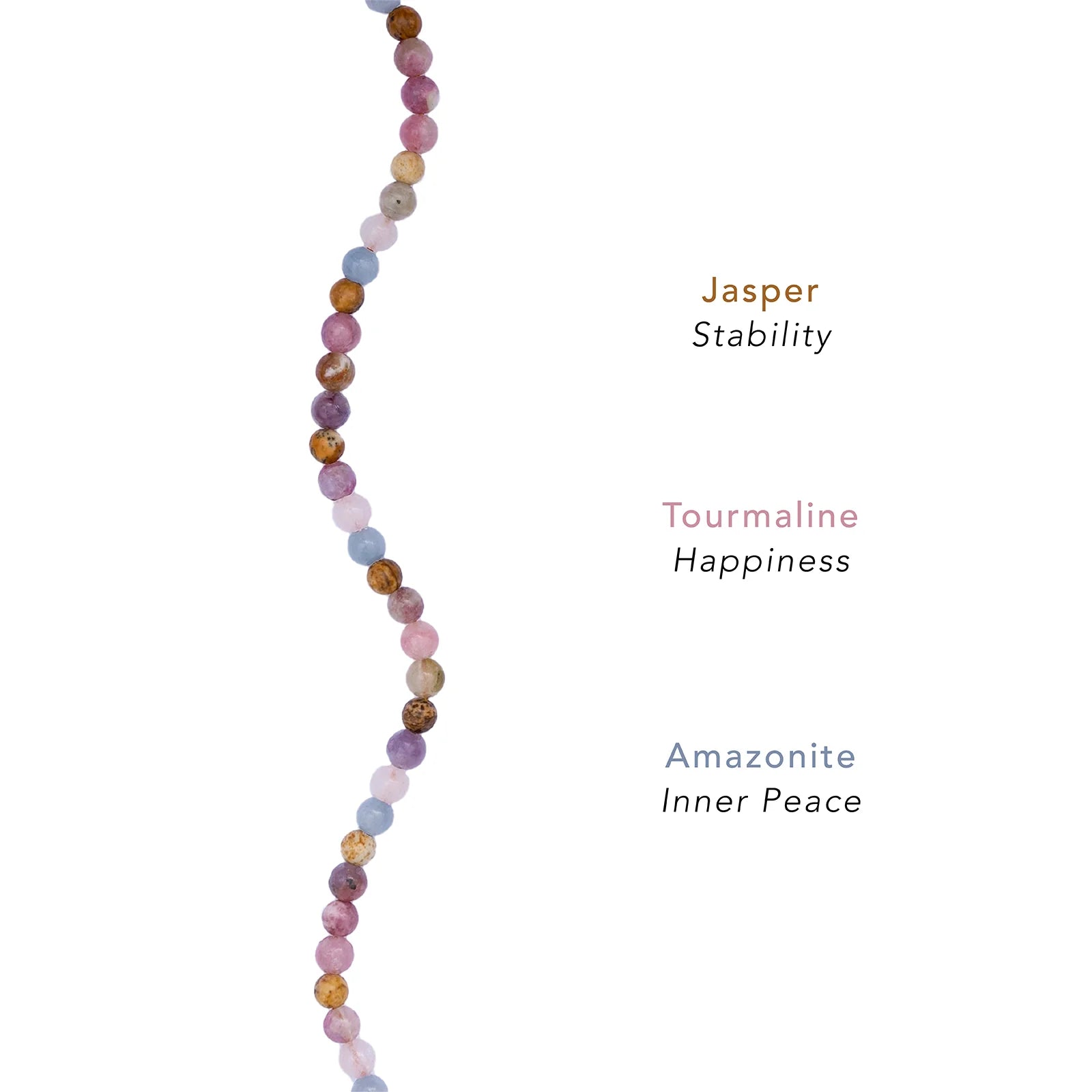 Lotus & Luna - Peace + Happiness 4mm Healing Necklace