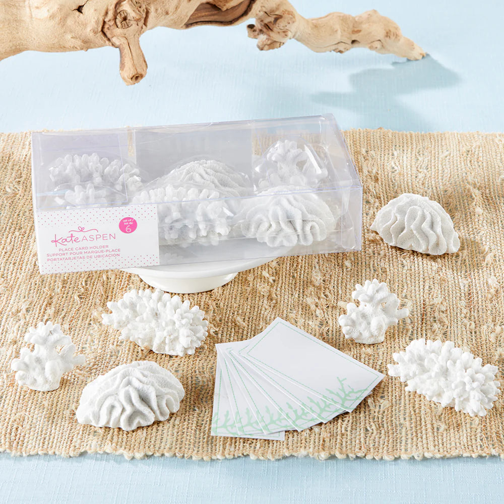 Kate Aspen - "Seven Seas" Coral Place Card/Photo Holder (Set of 6) (Add-On)