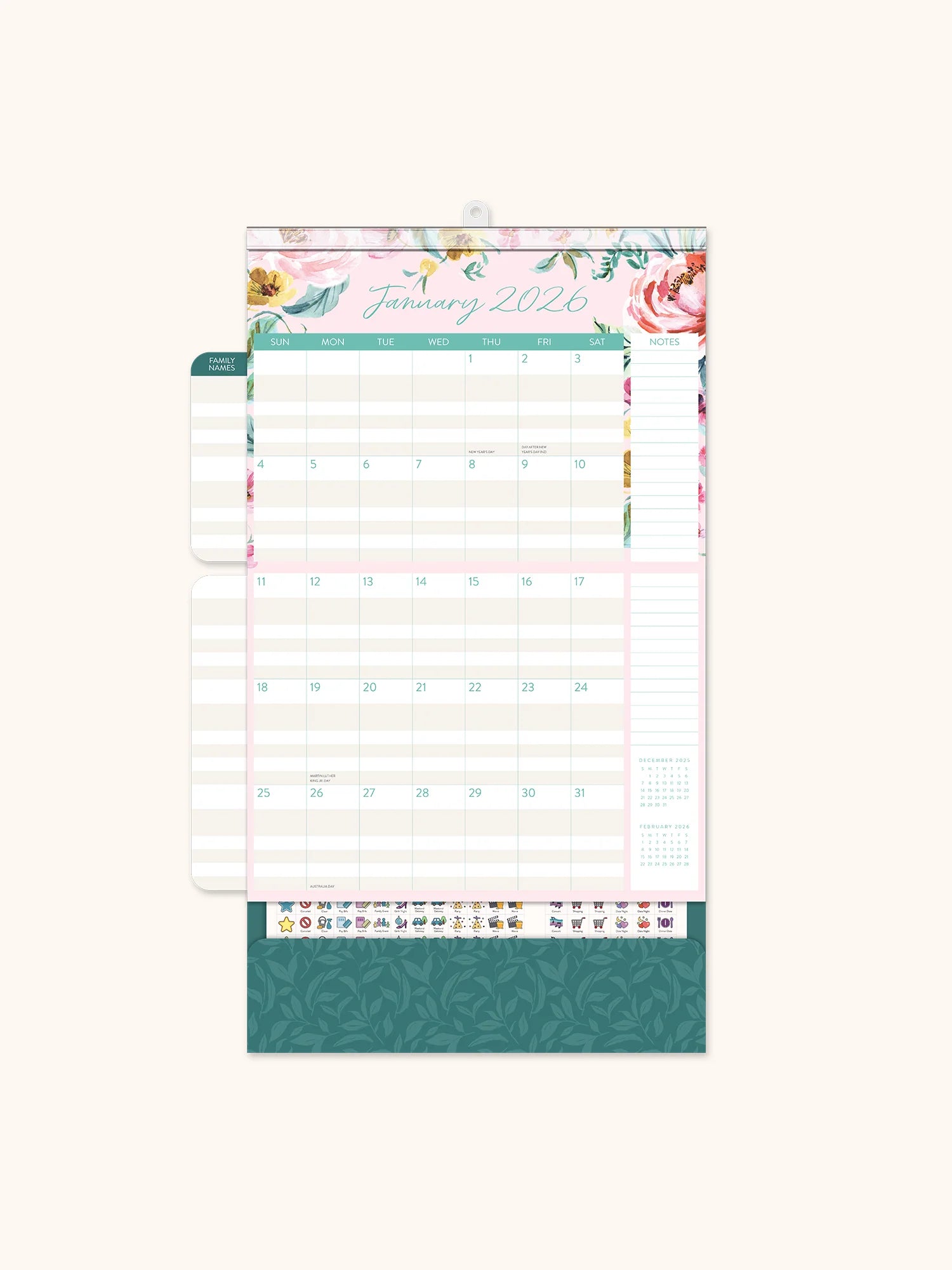 Studio Oh - 2026 Bella Flora Do It All Wall Calendar