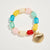 Gold Seashell Charm Beaded Bracelet