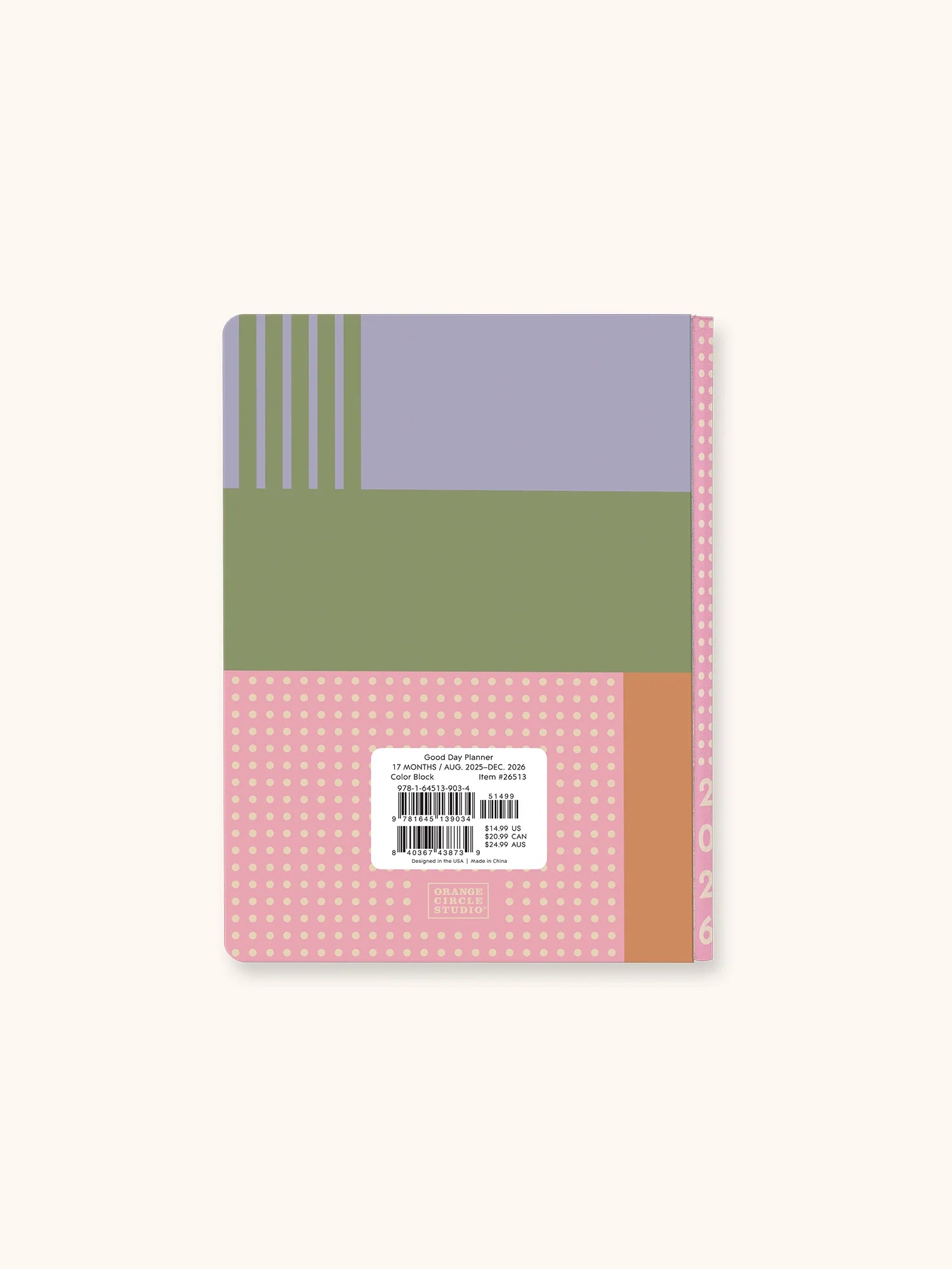Studio Oh - 2026 Color Block Good Day Monthly Planner