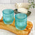Kate Aspen - Ribbed Blue Glass Votive Candle Holder (Set of 6) (Add-On)