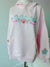 Meet Me At the Beach Sunset Embroidered Hoodie - Light Pink