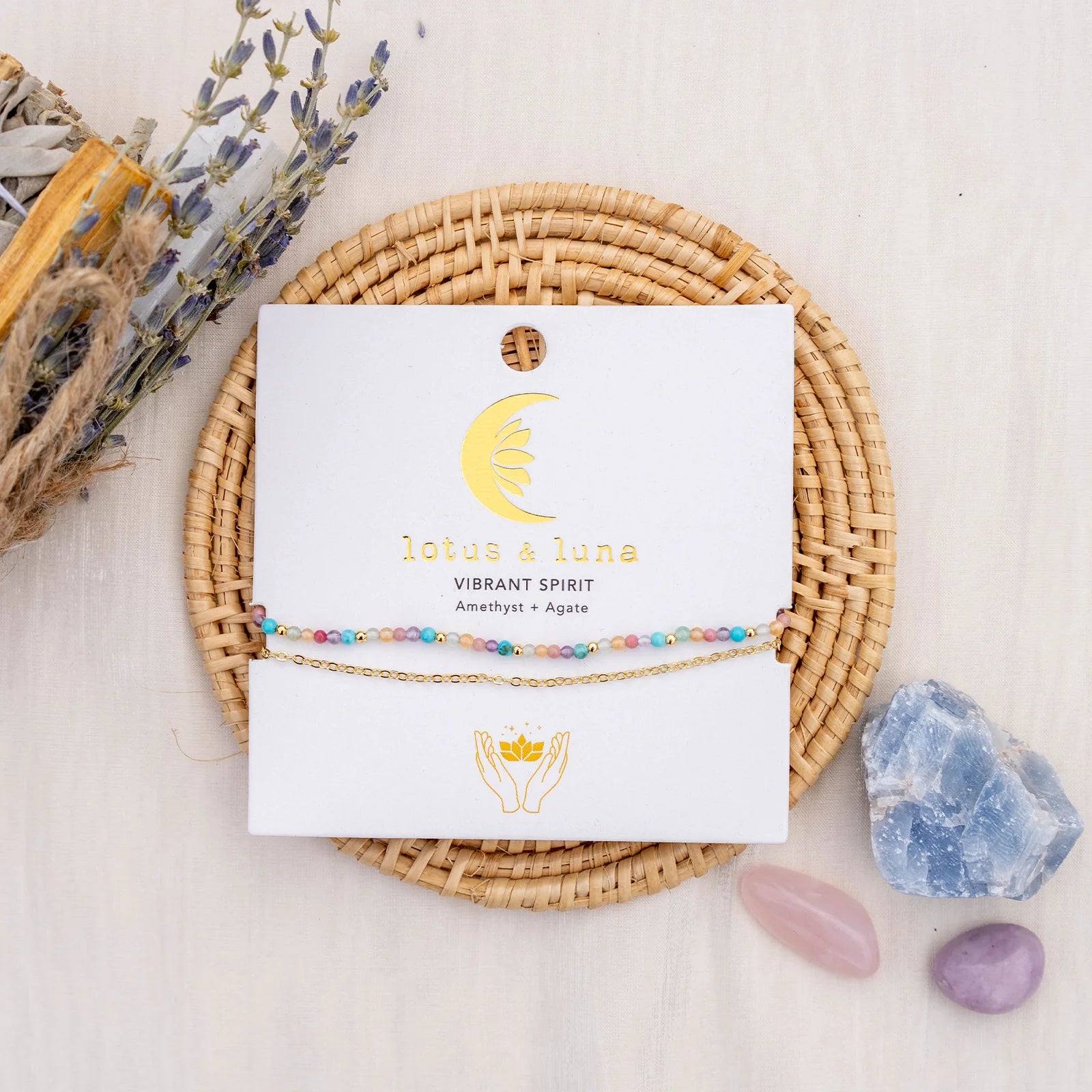 Lotus & Luna - Vibrant Spirit 2mm Layered Healing Bracelet