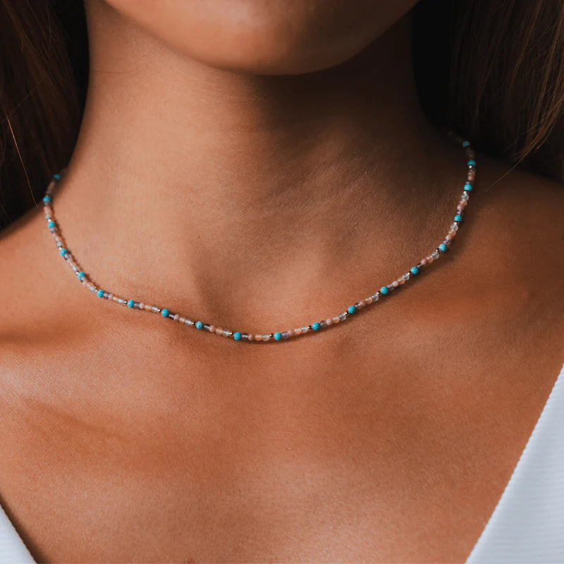 Lotus & Luna - Vibrant Spirit 2mm Metal Accent Healing Necklace
